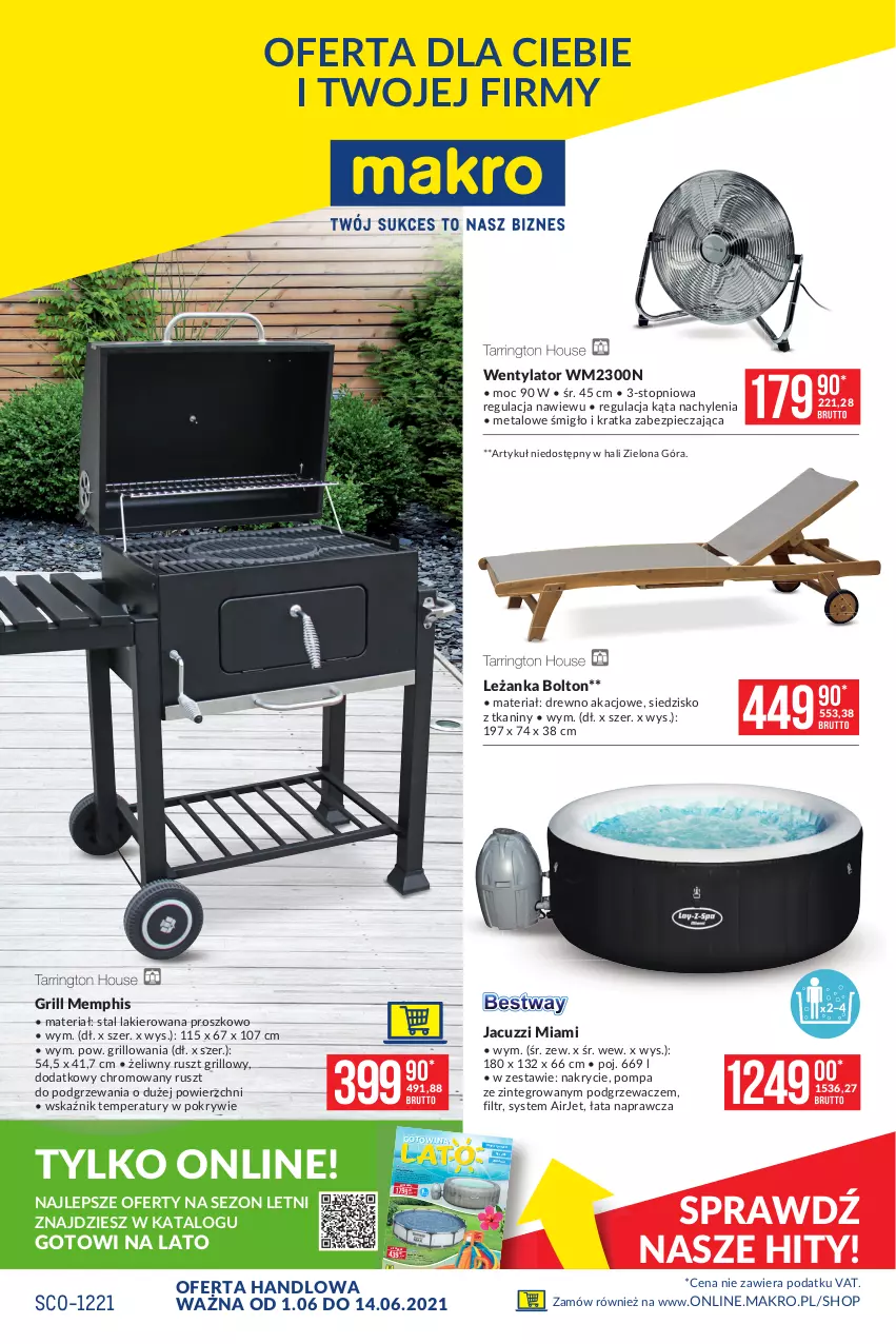 Gazetka promocyjna Makro - [Oferta promocyjna] Artykuły przemysłowe - ważna 01.06 do 14.06.2021 - strona 1 - produkty: Grill, Lakier, Leżanka, Piec, Podgrzewacze, Pokrowiec, Rum, Siedzisko, Top