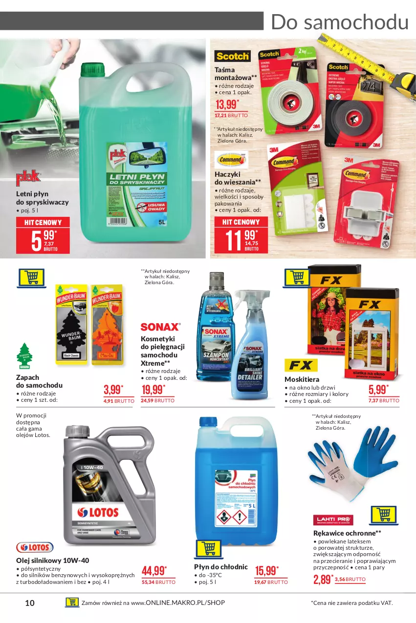 Gazetka promocyjna Makro - [Oferta promocyjna] Artykuły przemysłowe - ważna 01.06 do 14.06.2021 - strona 10 - produkty: Drzwi, Haczyk, Kosmetyki do pielęgnacji, Okno, Olej, Olej silnikowy, Płyn do chłodnic, Płyn do spryskiwaczy, Por, Rękawice, Rękawice ochronne, Sok, Taśma montażowa