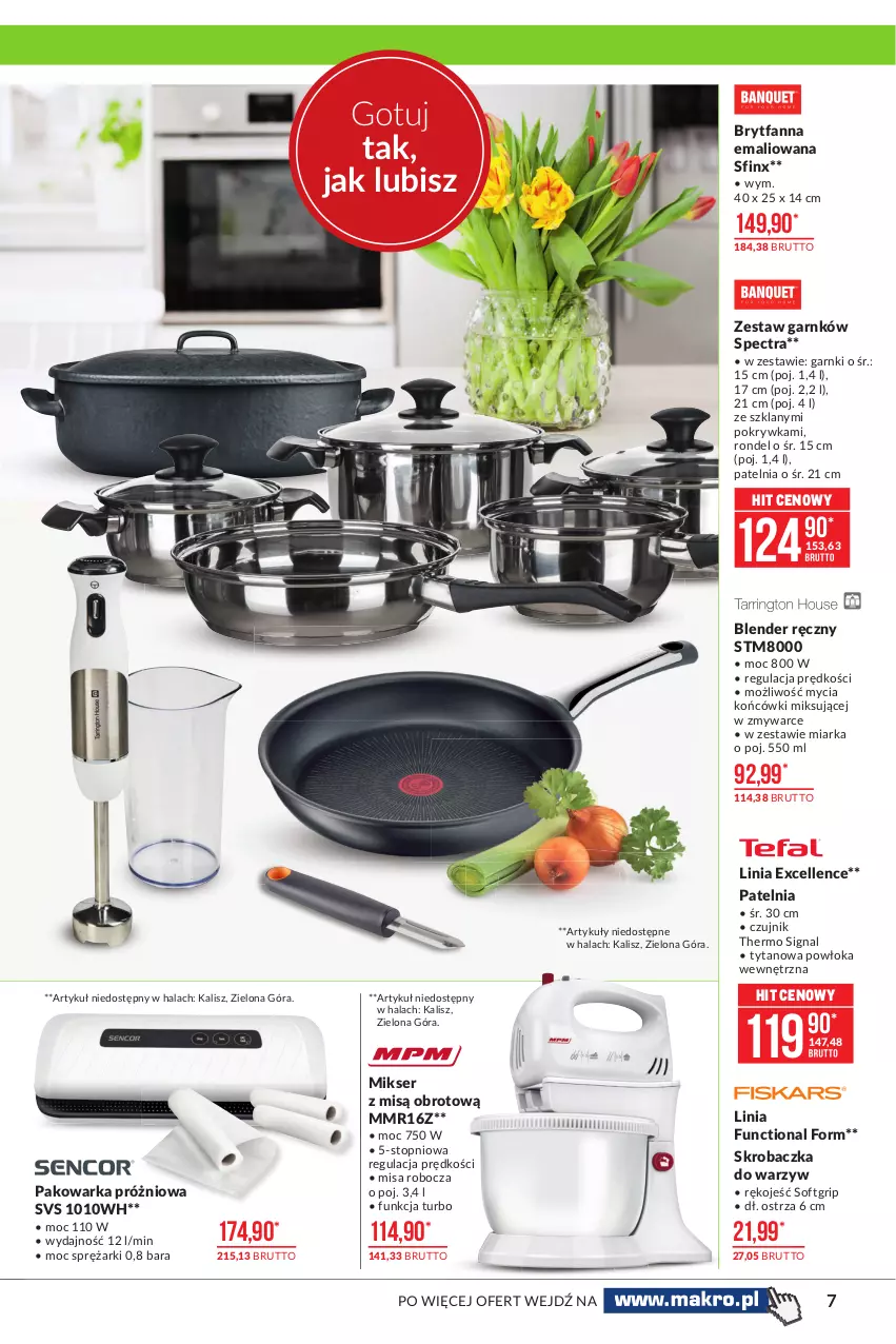 Gazetka promocyjna Makro - [Oferta promocyjna] Artykuły przemysłowe - ważna 01.06 do 14.06.2021 - strona 7 - produkty: Blender, Blender ręczny, Fa, Miarka, Mikser, Mikser z misą, Patelnia, Rondel, Ser, Skrobaczka, Top, Tytan, Warka