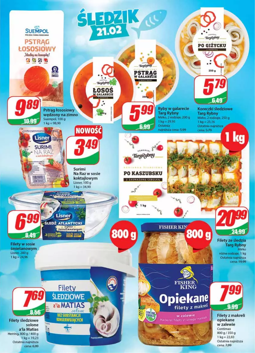 Gazetka promocyjna Dino - Gazetka - ważna 15.02 do 21.02.2023 - strona 17 - produkty: Gala, Gry, Lisner, Pstrąg, Pstrąg łososiowy, Sos, Suempol, Surimi