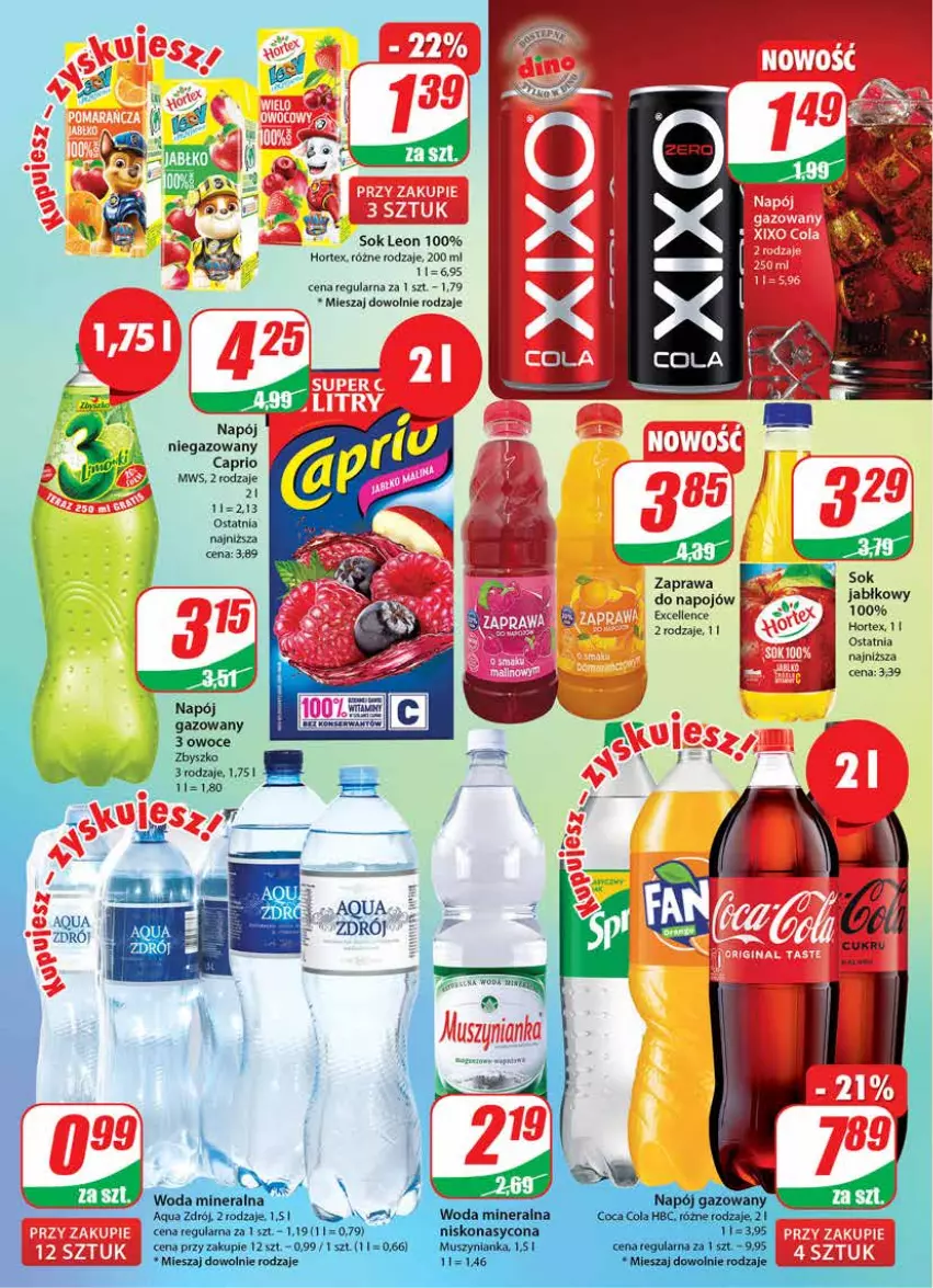 Gazetka promocyjna Dino - Gazetka - ważna 15.02 do 21.02.2023 - strona 2 - produkty: Hortex, Leon, Sok