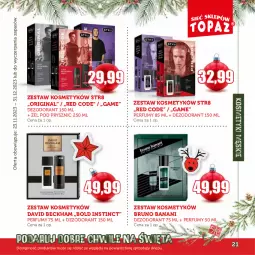 Gazetka promocyjna Topaz - Gazetka - Gazetka - ważna od 31.12 do 31.12.2023 - strona 21 - produkty: Bruno Banani, Gin, David Beckham, Dezodorant, Perfum, Str8