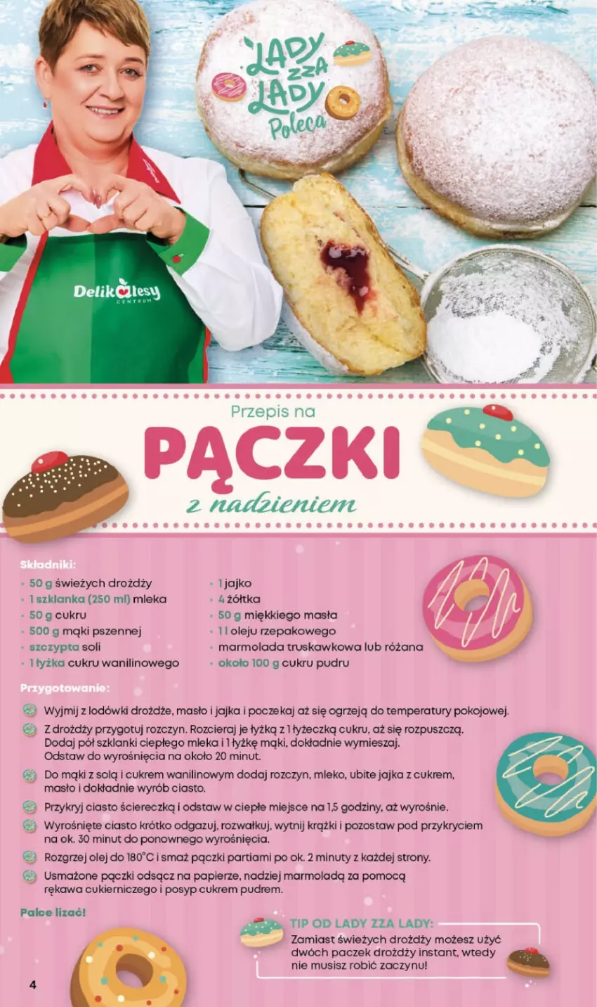 Gazetka promocyjna Delikatesy Centrum - Franczyza DC06 Czwartek - ważna 05.02 do 11.02.2026 - strona 4 - produkty: Cukier, Drożdże, Kawa, Lanki, Marmolada, Masło, Mleko, Mola, Mus, Nuty, Olej, Papier, Róża, Szklanka