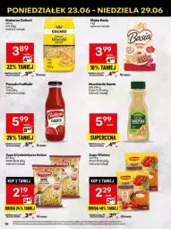 Gazetka promocyjna Delikatesy Centrum - Franczyza DC26 Poniedziałek - Gazetka - ważna od 29.06 do 29.06.2025 - strona 20 - produkty: Makaron, Rum, Mus, Zupa, Goliard, Mąka, Basia, Pudliszki, Kamis, Musztarda, Fa