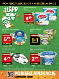 Gazetka promocyjna Delikatesy Centrum - Franczyza DC26 Poniedziałek - Gazetka - ważna od 29.06 do 29.06.2025 - strona 40 - produkty: Mozzarella, Ser topiony, Top, Ser, Rum, Por, Zott, Jogurt, Bakoma, Hochland, Zott Primo, Galbani