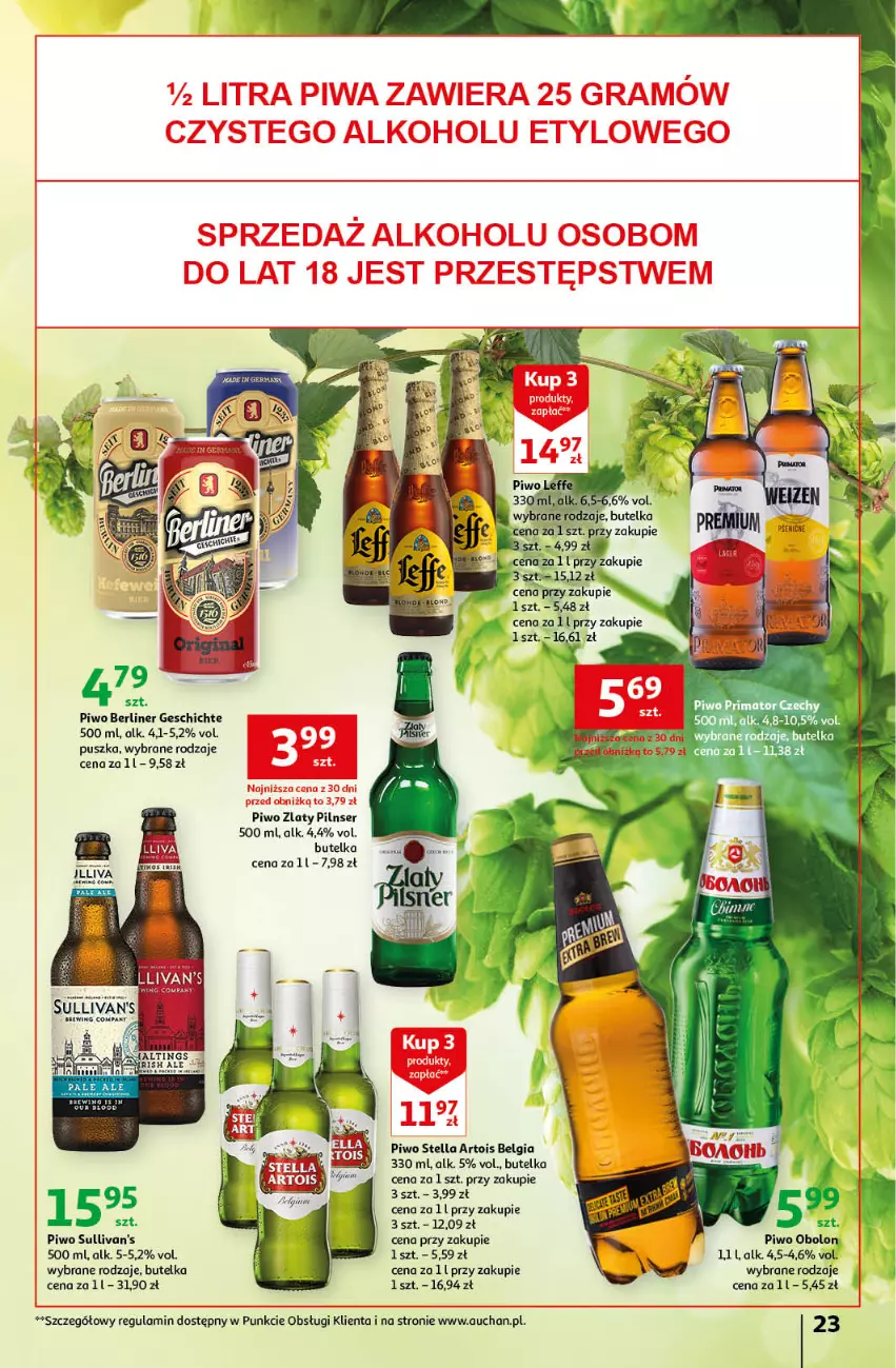 Gazetka promocyjna Auchan - Gazetka Korzyści na lato Hipermarket Auchan - ważna 29.06 do 05.07.2023 - strona 23 - produkty: LG, Piwo, Ser