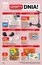 Gazetka promocyjna Auchan - Gazetka Korzyści na lato Hipermarket Auchan - Gazetka - ważna od 05.07 do 05.07.2023 - strona 14 - produkty: Ciastka, Mięso mielone, Mięso mielone z łopatki wieprzowej, Gry, Słuchawki, Red Bull, Mikrofon, Sony, Słuchawki bezprzewodowe, Mule, Bateria, Hulajnoga, Cenos, Kasza, Kasza gryczana, Mięso