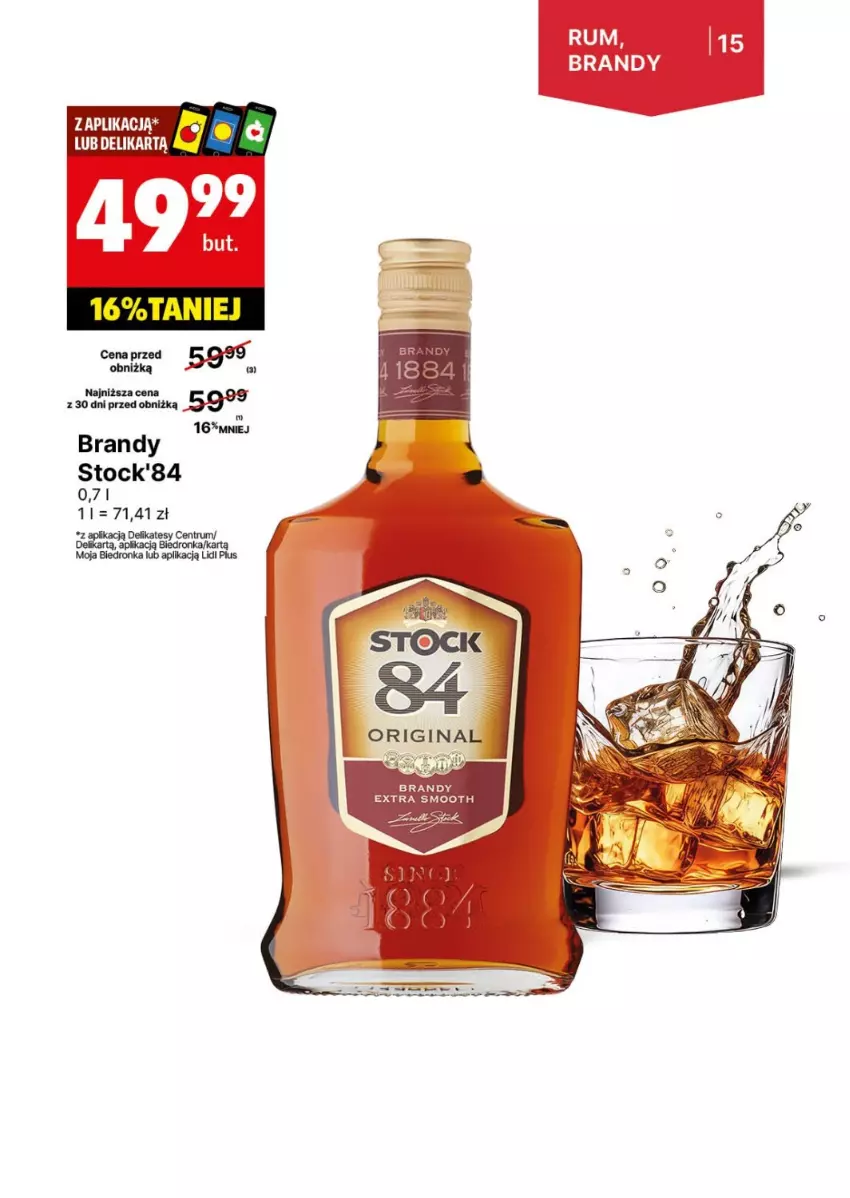 Gazetka promocyjna Delikatesy Centrum - DeliBarek DC27-DC29 - ważna 01.07 do 14.07.2024 - strona 15 - produkty: Brandy, Dron, Rum, Stock