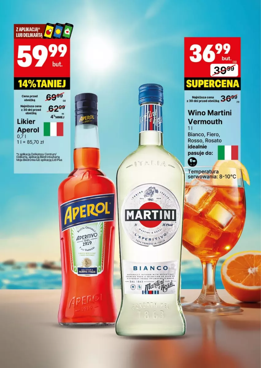 Gazetka promocyjna Delikatesy Centrum - DeliBarek DC27-DC29 - ważna 01.07 do 14.07.2024 - strona 6 - produkty: Aperol, Dron, Likier, Martini, Rum, Ser, Vermouth, Wino