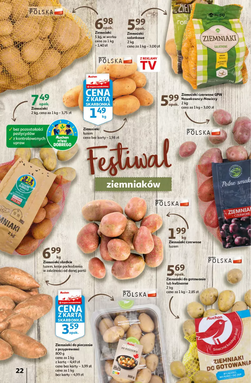 Gazetka promocyjna Auchan - Gazetka Wielkie Porządki w niskich cenach Hipermarket Auchan - ważna 16.02 do 22.02.2023 - strona 22 - produkty: NOWAK, Piec, Sałat, Ziemniaki