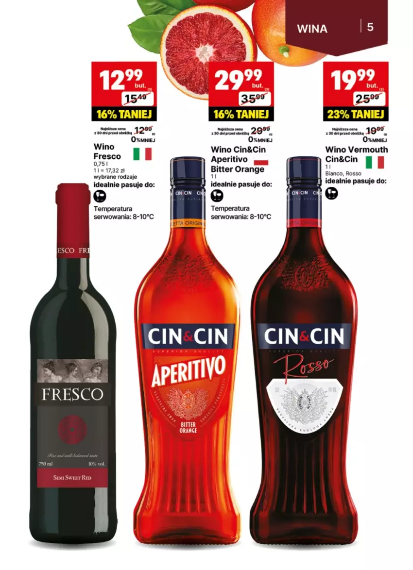 Gazetka promocyjna Delikatesy Centrum - Delibarek DC26-DC27 - ważna 23.06 do 06.07.2025 - strona 5 - produkty: Fresco, Ser, Vermouth, Wino