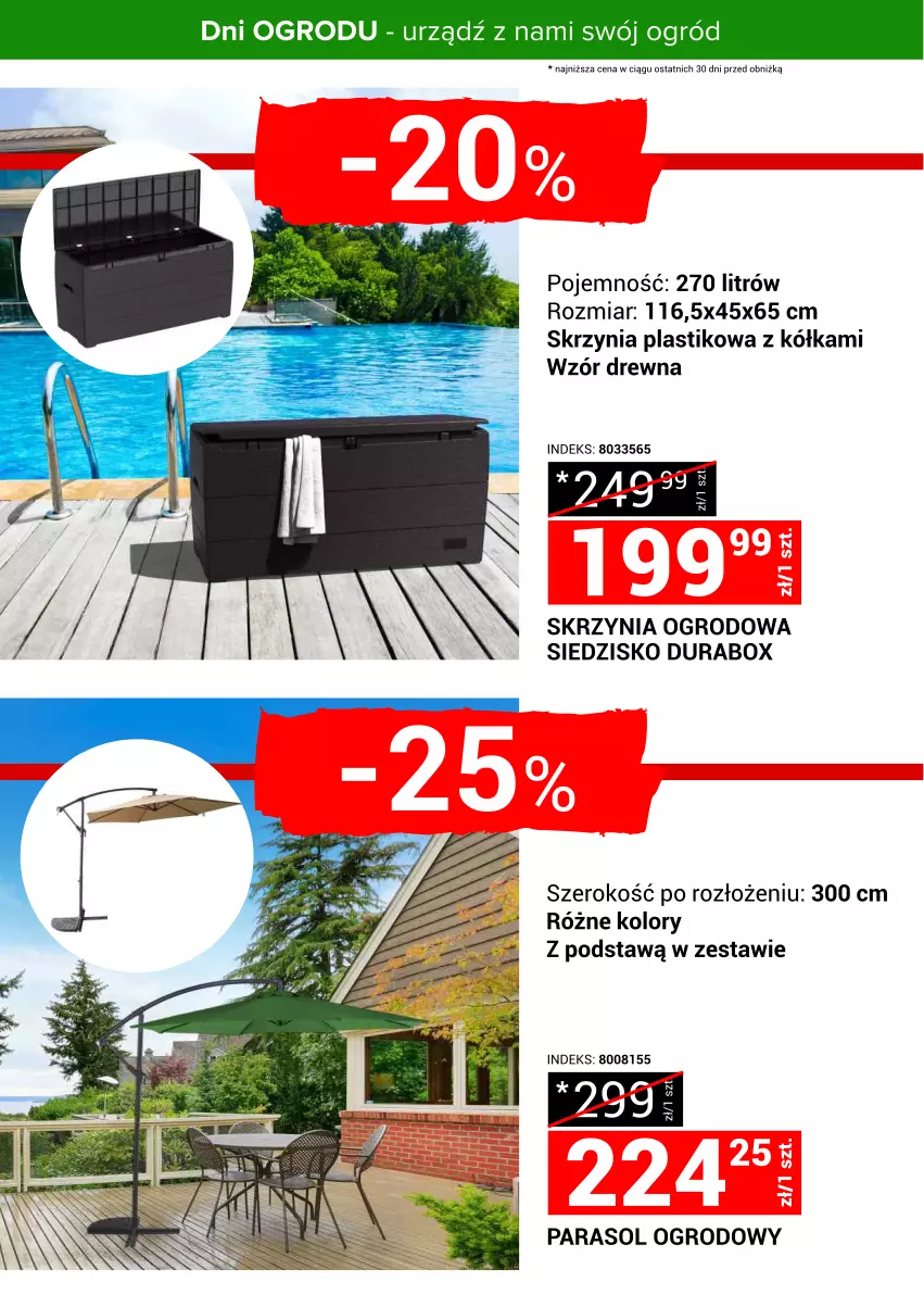 Gazetka promocyjna Merkury Market - Urządź z nami swój ogród - ważna 24.04 do 30.04.2025 - strona 23 - produkty: Ogród, Parasol, Siedzisko