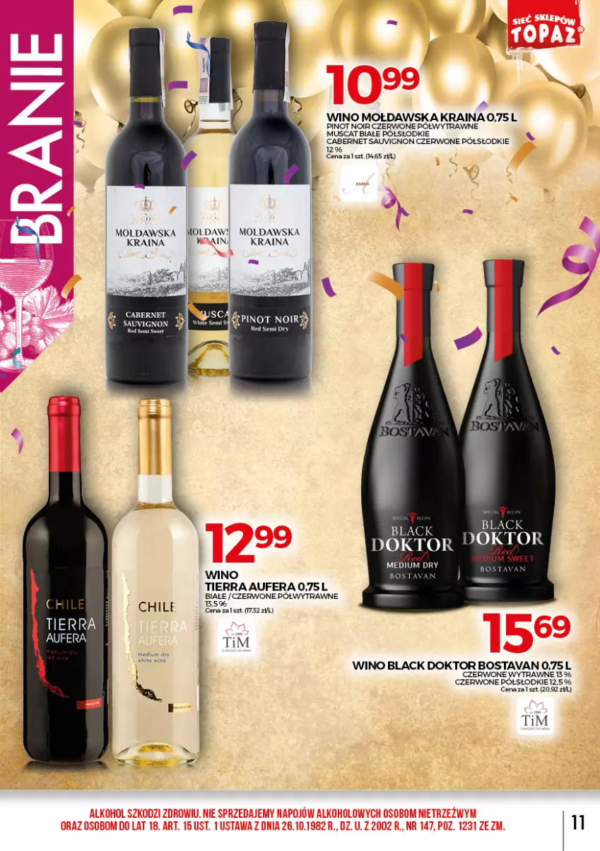 Gazetka promocyjna Topaz - Gazetka - ważna 01.01 do 31.01.2022 - strona 10 - produkty: Cabernet Sauvignon, Lack, Mus, Wino