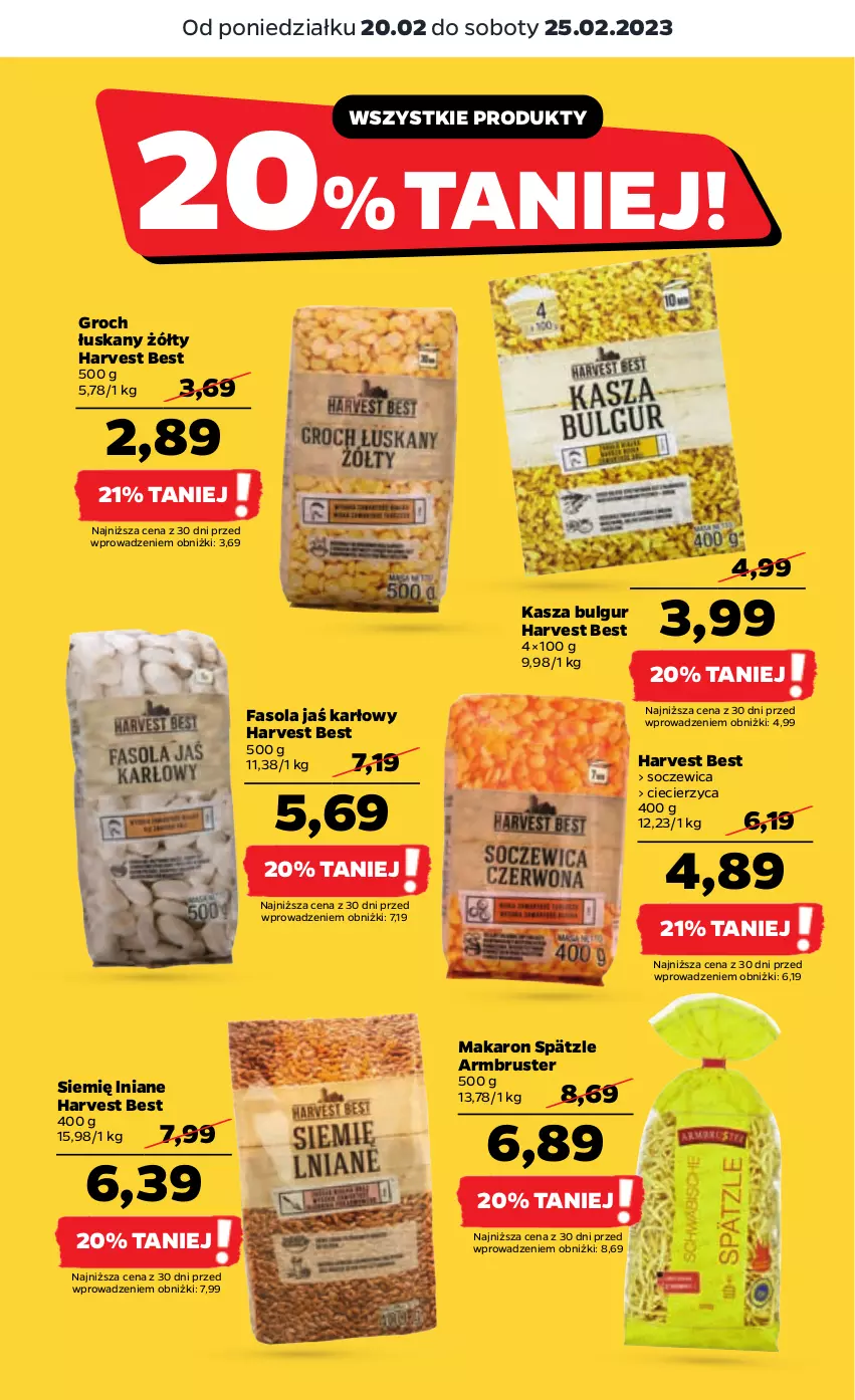 Gazetka promocyjna Netto - Artykuły spożywcze - ważna 20.02 do 25.02.2023 - strona 15 - produkty: Bulgur, Fa, Fasola, Groch, Kasza, LG, Makaron, Rust