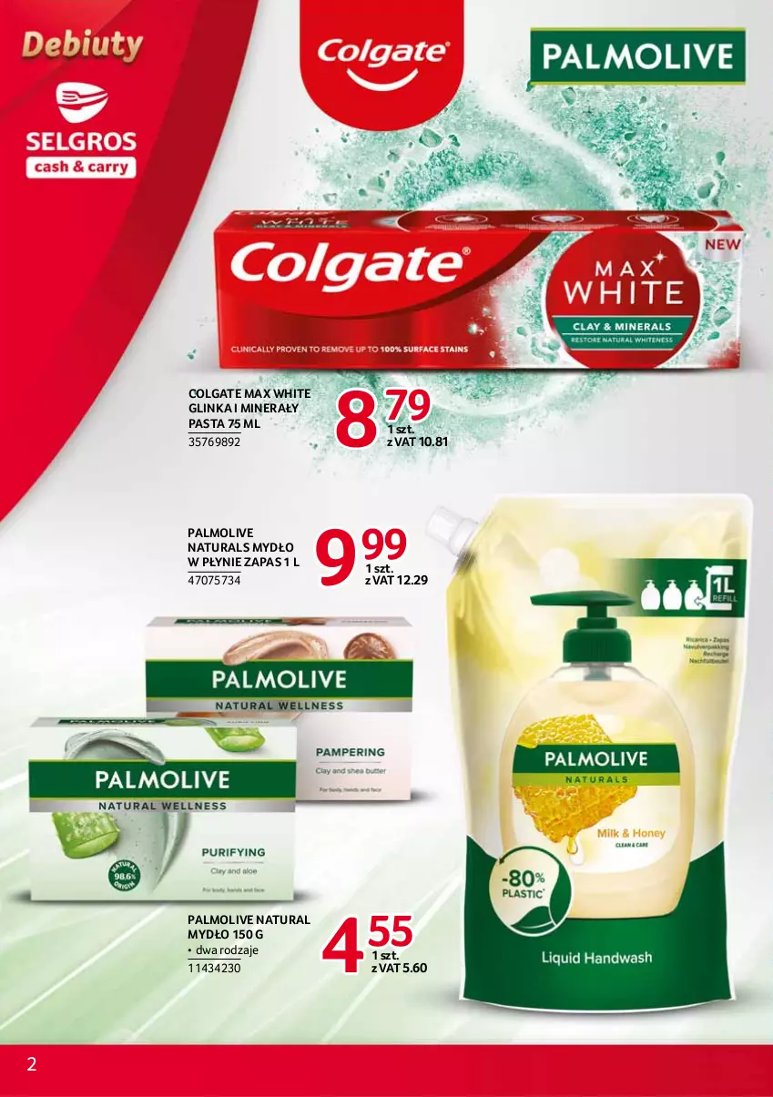 Gazetka promocyjna Selgros - Debiuty w Selgros - ważna 24.06 do 07.07.2021 - strona 2 - produkty: Colgate, Inka, LG, Mydło, Mydło w płynie, Palmolive