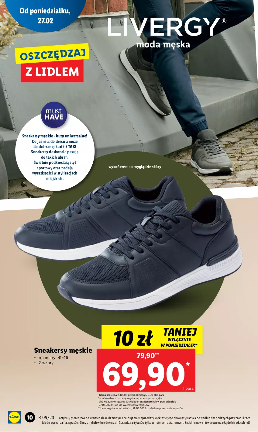 Gazetka promocyjna Lidl - GAZETKA - ważna 27.02 do 04.03.2023 - strona 10 - produkty: Buty, Dres, Moda, Mus, Por, Sneakersy, Sport