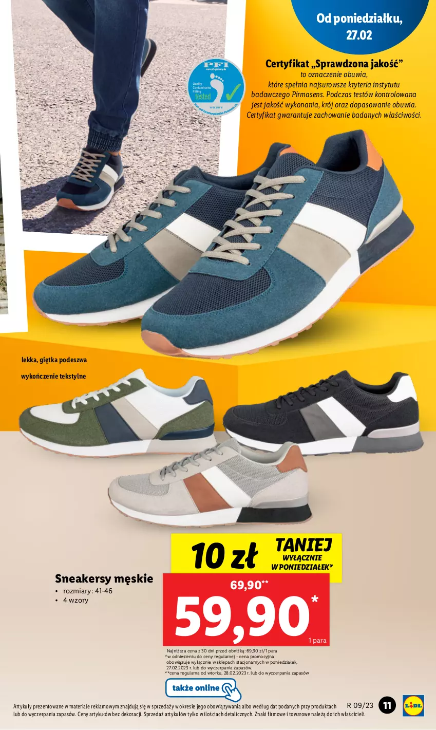 Gazetka promocyjna Lidl - GAZETKA - ważna 27.02 do 04.03.2023 - strona 11 - produkty: Sneakersy