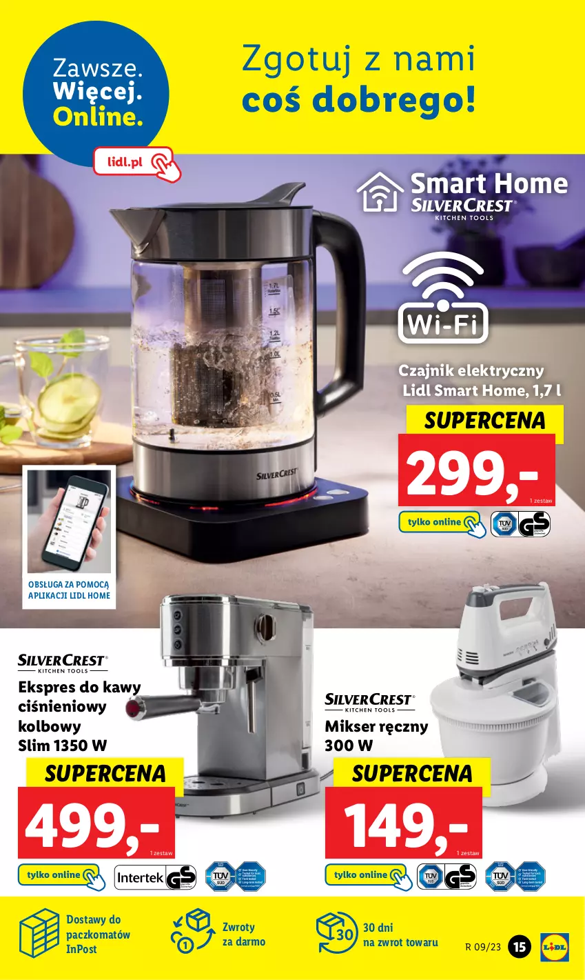 Gazetka promocyjna Lidl - GAZETKA - ważna 27.02 do 04.03.2023 - strona 15 - produkty: Czajnik, Czajnik elektryczny, Mikser, Mikser ręczny, Ser