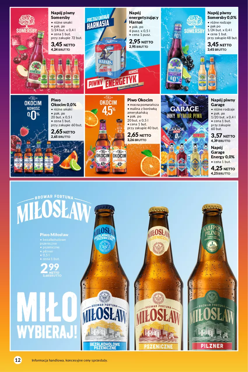 Gazetka promocyjna Makro - Summer Drinks 2023 - oferta z alkoholem - ważna 11.07 do 07.08.2023 - strona 12 - produkty: Harnaś, Koc, Napój, Okocim, Piwo, Somersby