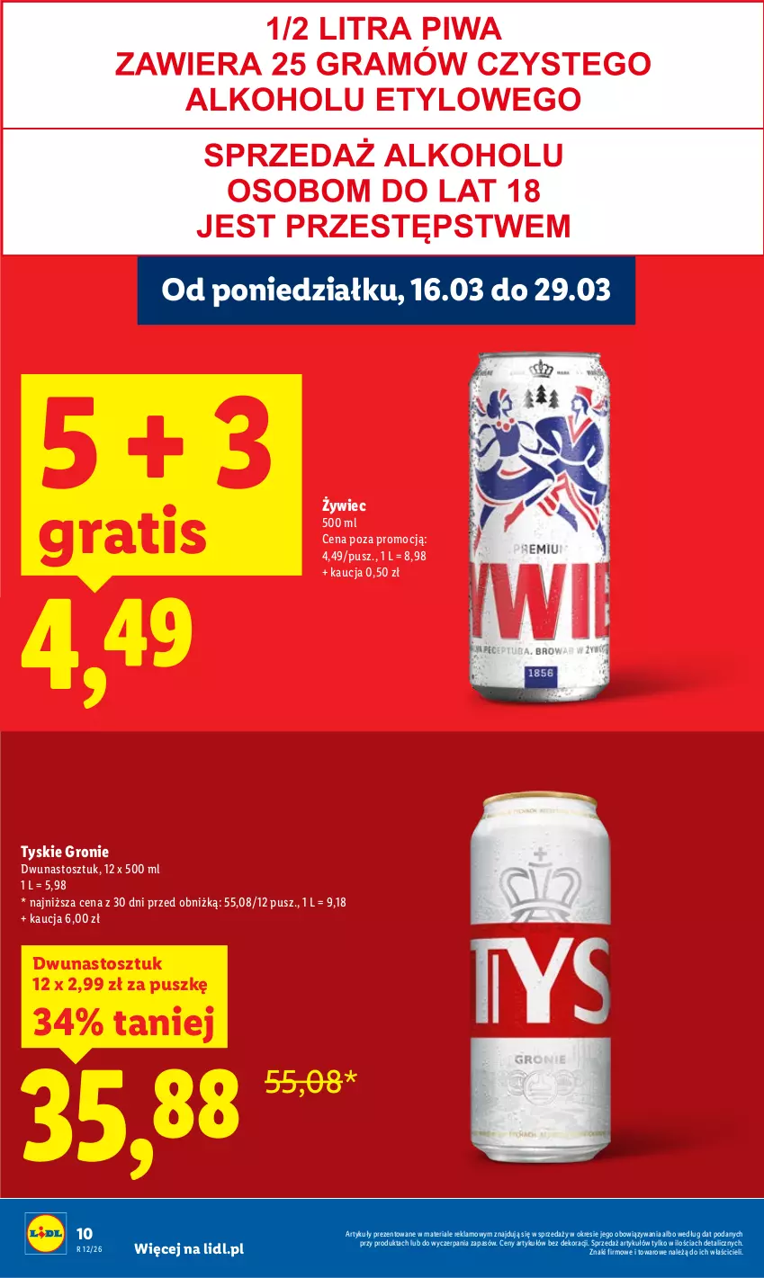 Gazetka promocyjna Lidl - Gazetka ważna od 16.03 do 18.03 - ważna 16.03 do 18.03.2026 - strona 10 - produkty: Gra, Tyskie