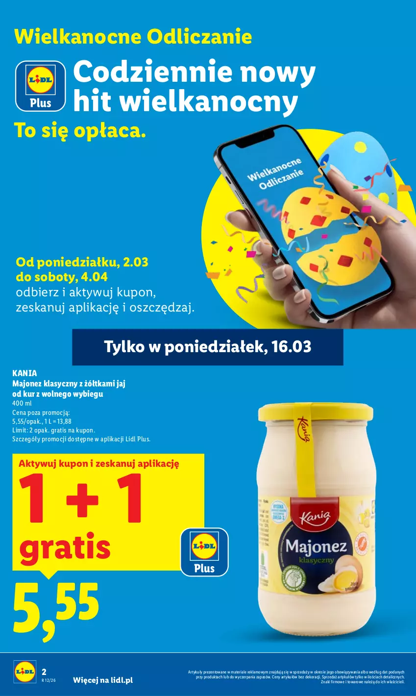 Gazetka promocyjna Lidl - Gazetka ważna od 16.03 do 18.03 - ważna 16.03 do 18.03.2026 - strona 2 - produkty: Gra, Majonez
