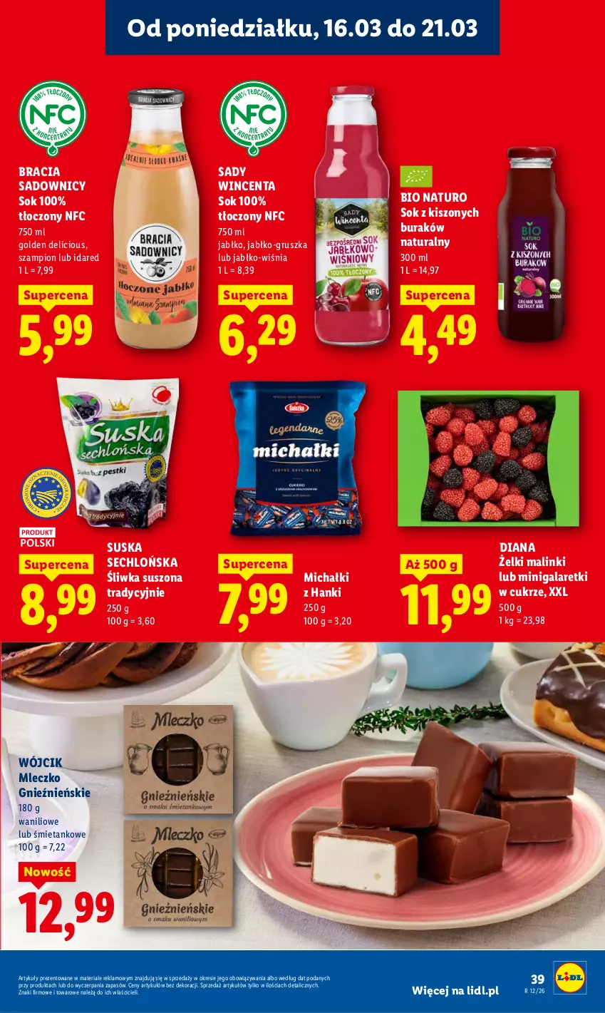 Gazetka promocyjna Lidl - Gazetka ważna od 16.03 do 18.03 - ważna 16.03 do 18.03.2026 - strona 41 - produkty: Gala, Galaretki, Michałki, Mleczko, Sok, Szampion