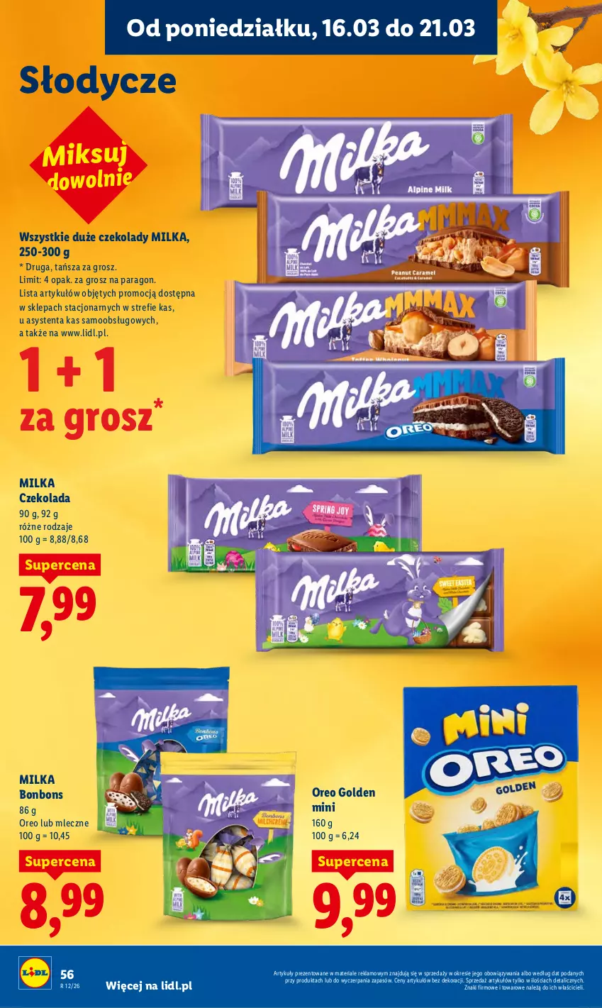 Gazetka promocyjna Lidl - Gazetka ważna od 16.03 do 18.03 - ważna 16.03 do 18.03.2026 - strona 58 - produkty: Czekolada, Milka, Oreo