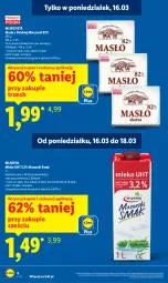 Gazetka promocyjna Lidl - Gazetka ważna od 16.03 do 18.03 - Gazetka - ważna od 18.03 do 18.03.2026 - strona 4 - produkty: Mlekovita, Masło, Mleko