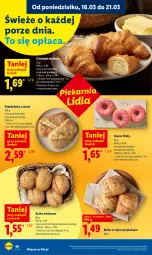 Gazetka promocyjna Lidl - Gazetka ważna od 16.03 do 18.03 - Gazetka - ważna od 18.03 do 18.03.2026 - strona 42 - produkty: Ser, Por, Rust, Croissant, Donut, Bułka