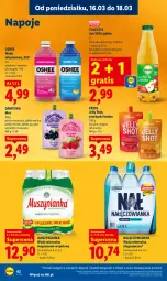 Gazetka promocyjna Lidl - Gazetka ważna od 16.03 do 18.03 - Gazetka - ważna od 18.03 do 18.03.2026 - strona 64 - produkty: Dawtona, Nałęczowianka, Sok, Por, Mus, Gra, Kolagen, Morela, Napoje, Muszynianka, Oshee, Woda mineralna, Woda, Magnez