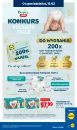 Gazetka promocyjna Lidl - Gazetka ważna od 16.03 do 18.03 - Gazetka - ważna od 18.03 do 18.03.2026 - strona 73 - produkty: Pampers, O Bag, Tera