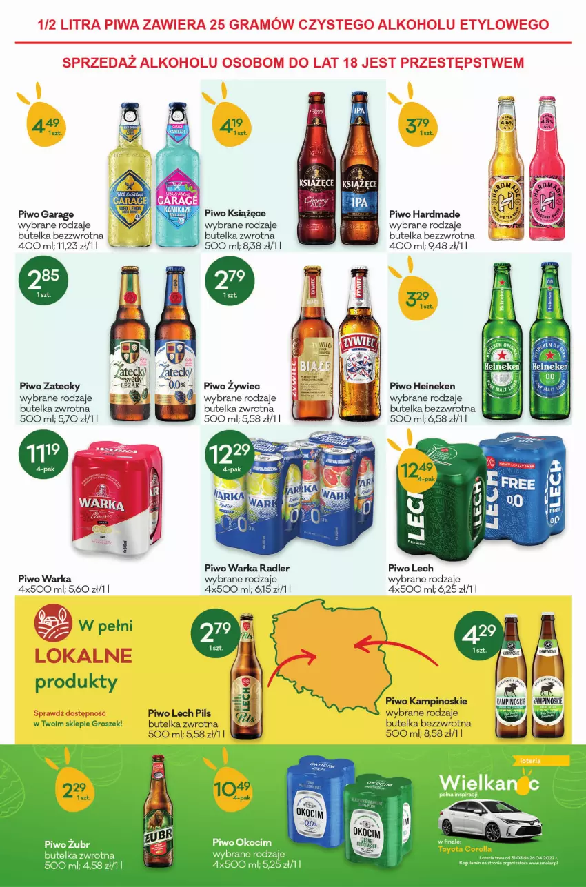 Gazetka promocyjna Groszek - ważna 14.04 do 26.04.2022 - strona 11 - produkty: Fa, Gra, Groszek, Heineken, Książęce, Piwa, Piwo, Radler, Warka