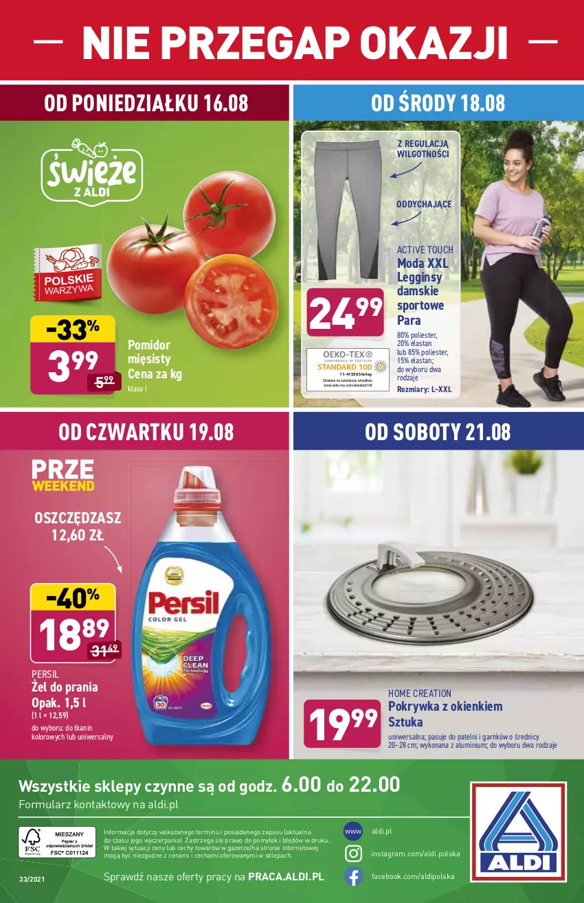 Gazetka promocyjna Aldi - SUPER SMACZNE OKAZJE - ważna 16.08 do 21.08.2021 - strona 26 - produkty: Fa, Gin, Gra, Legginsy, LG, Moda, Persil, Por, Sport