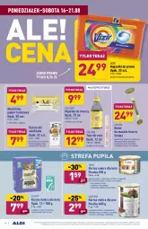 Gazetka promocyjna Aldi - SUPER SMACZNE OKAZJE - Gazetka - ważna od 21.08 do 21.08.2021 - strona 20 - produkty: Kurczak, Mięso w sosie, Top, Sos, Sok, Ser, Por, Mięso w galarecie, Papier, Ryba, Roller do masażu twarzy, Kawa, Tera, Tusz, Papier toaletowy, Mgiełka do twarzy, Vizir, Roller, Kapsułki do prania, Wasa, Gala, Nawilżany papier, Omega-3, Mięso, Fa