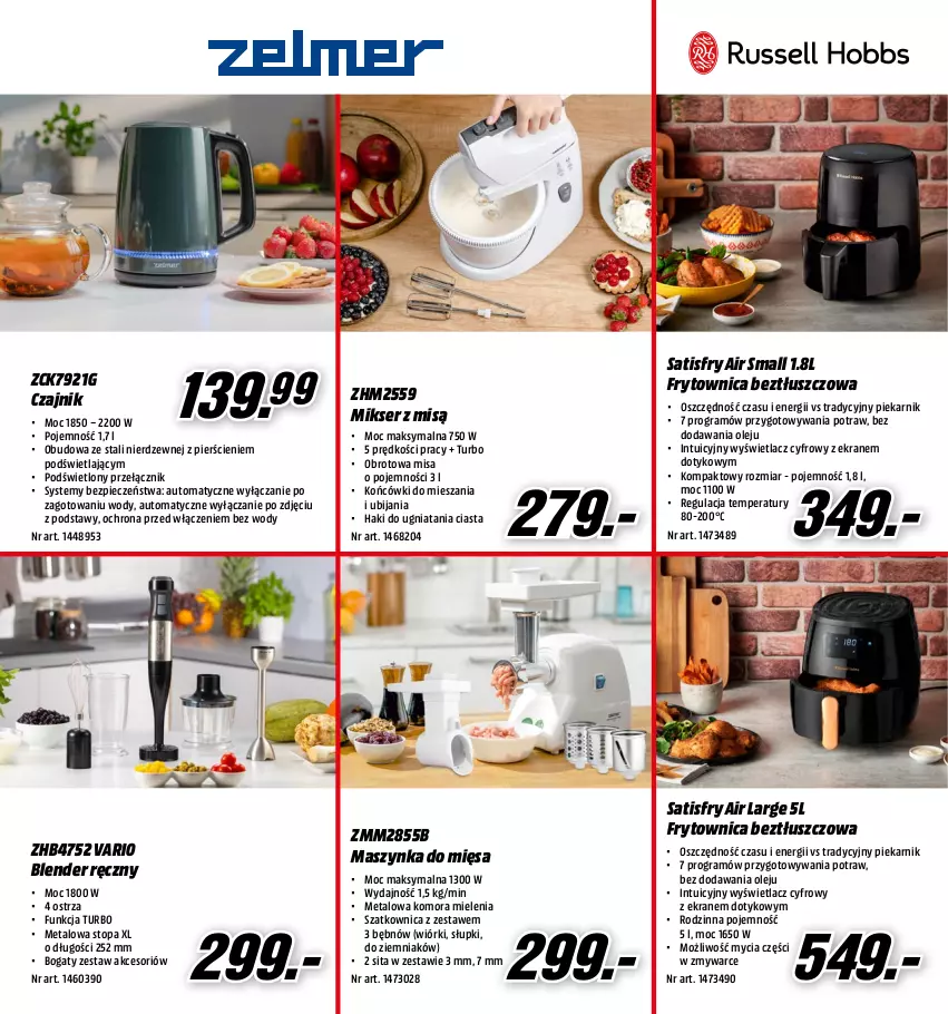 Gazetka promocyjna Media Markt - Gazetka Media Markt - ważna 20.03 do 08.04.2023 - strona 13 - produkty: Blender, Blender ręczny, Czajnik, Gra, Maszynka, Mikser, Mikser z misą, Olej, Piec, Piekarnik, Sati, Ser, Szatkownica, Szynka, Top