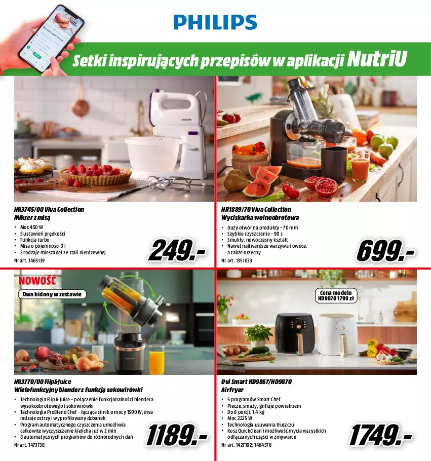 Gazetka promocyjna Media Markt - Gazetka Media Markt - ważna 20.03 do 08.04.2023 - strona 8 - produkty: Blender, Dzbanek, Gra, Grill, Kosz, Mikser, Mikser z misą, Owoce, Piec, Por, Ser, Sok, Warzywa, Warzywa i owoce, Wyciskarka, Wyciskarka wolnoobrotowa