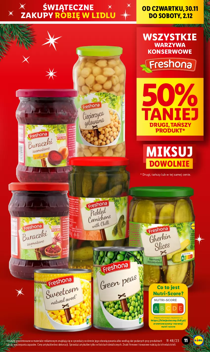 Gazetka promocyjna Lidl - GAZETKA - ważna 30.11 do 02.12.2023 - strona 11 - produkty: Ser, Warzywa, Warzywa konserwowe, Wazon