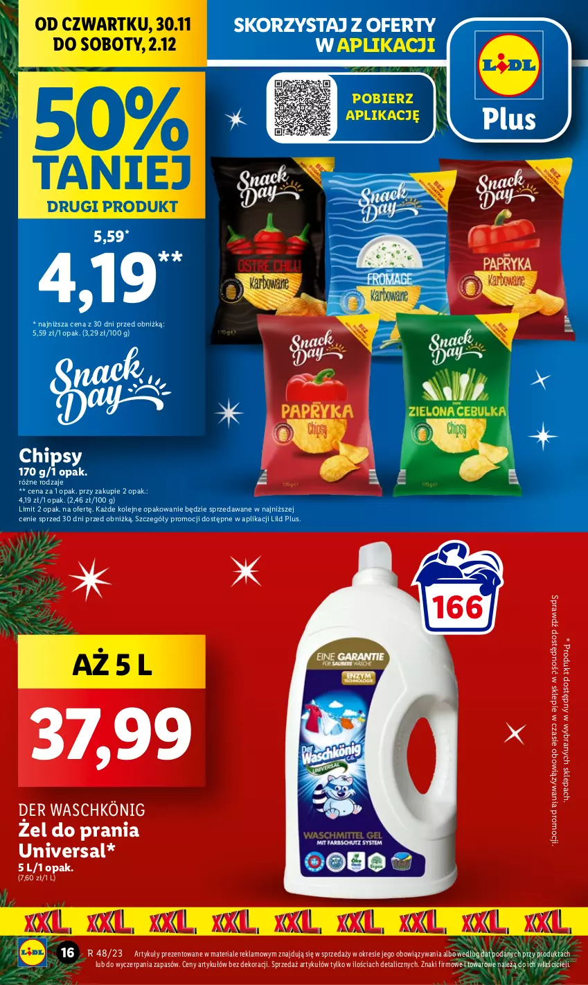 Gazetka promocyjna Lidl - GAZETKA - ważna 30.11 do 02.12.2023 - strona 16 - produkty: Chipsy, König, Olej