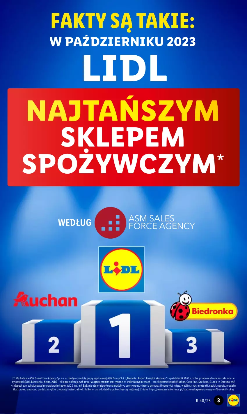 Gazetka promocyjna Lidl - GAZETKA - ważna 30.11 do 02.12.2023 - strona 3 - produkty: Dron, Fa, Gra, Ketchup, Kosz, Majonez, Mięso, Napoje, Por