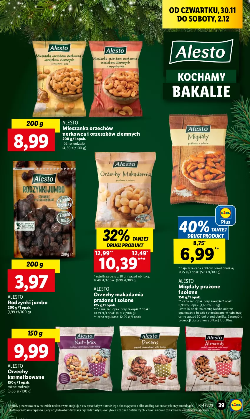 Gazetka promocyjna Lidl - GAZETKA - ważna 30.11 do 02.12.2023 - strona 41 - produkty: Koc, Migdały, Olej, Rodzynki