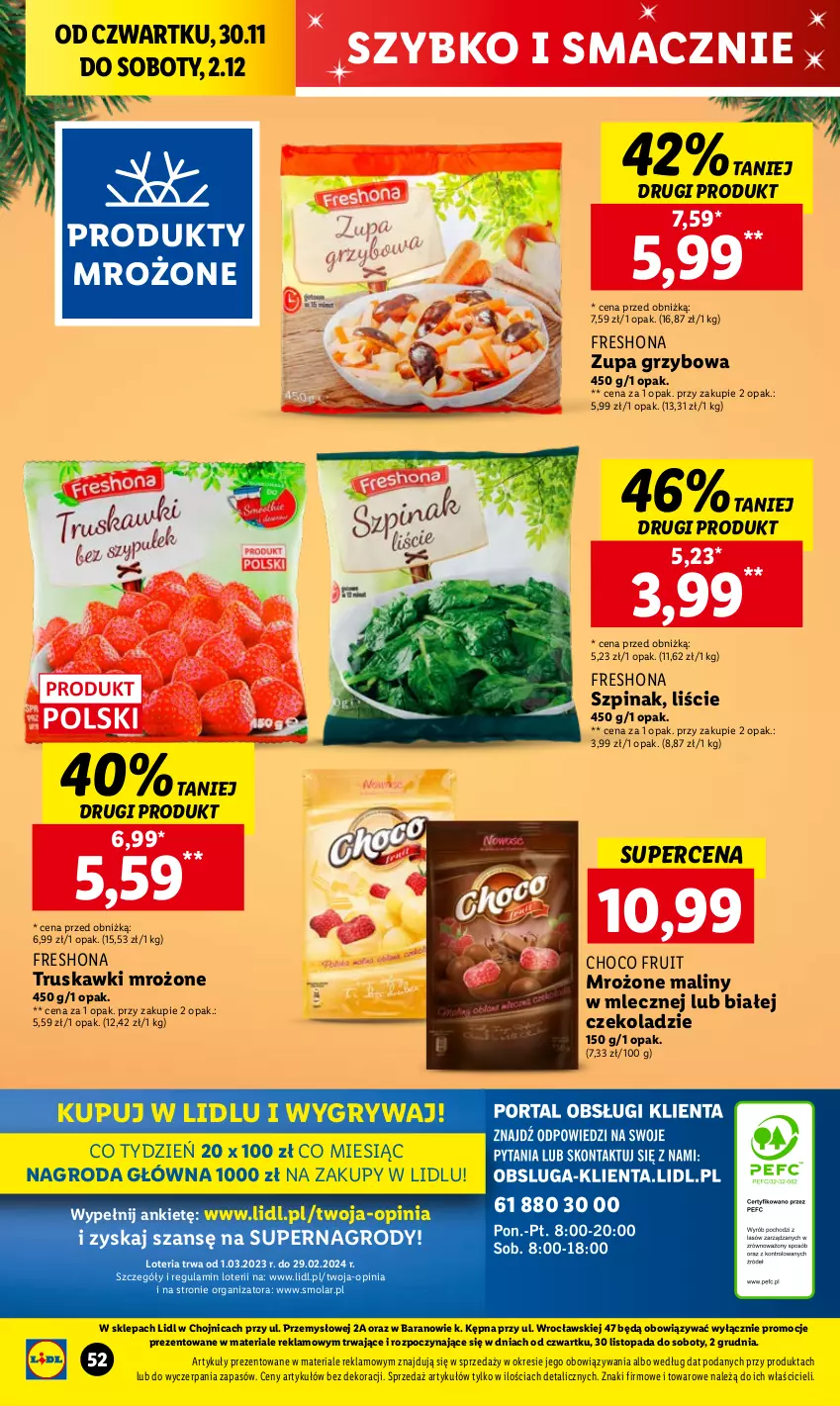 Gazetka promocyjna Lidl - GAZETKA - ważna 30.11 do 02.12.2023 - strona 54 - produkty: Gry, Maliny, Mola, Produkty mrożone, Szpinak, Top, Truskawki, Zupa