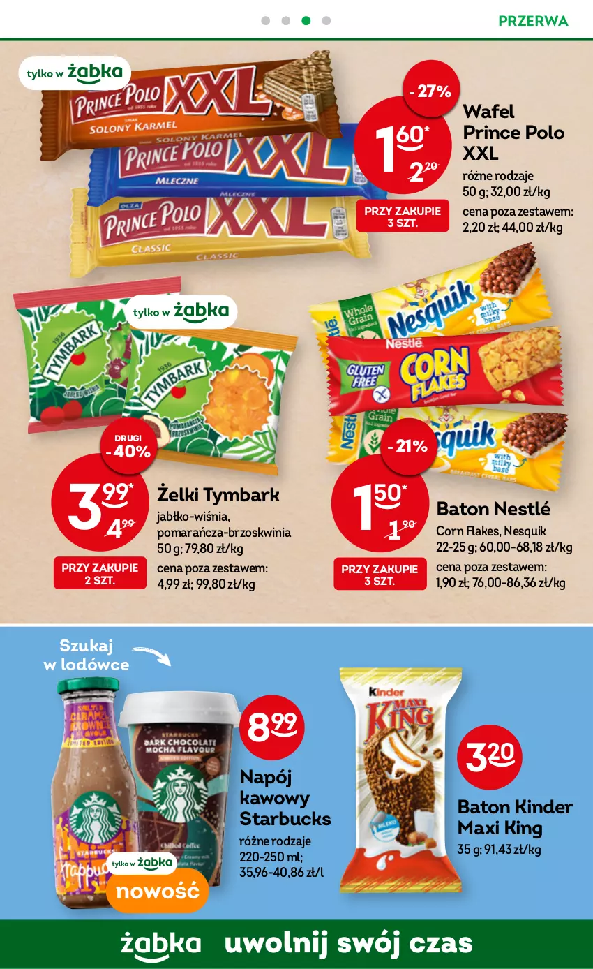 Gazetka promocyjna Żabka - ważna 22.02 do 28.02.2023 - strona 26 - produkty: Baton, Corn flakes, Kinder, Napój, Nesquik, Nestlé, Prince Polo, Tymbark