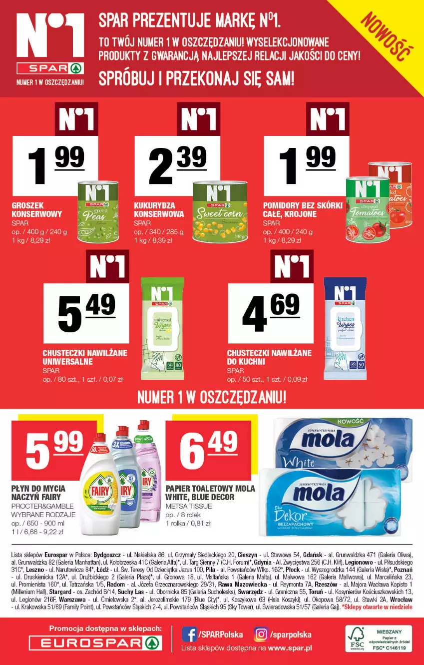 Gazetka promocyjna Spar - ważna 14.11 do 24.11.2021 - strona 12 - produkty: BIC, Dzieci, Fa, Fairy, Gra, Kosz, Mola, Papier, Papier toaletowy, Płyn do mycia, Rum