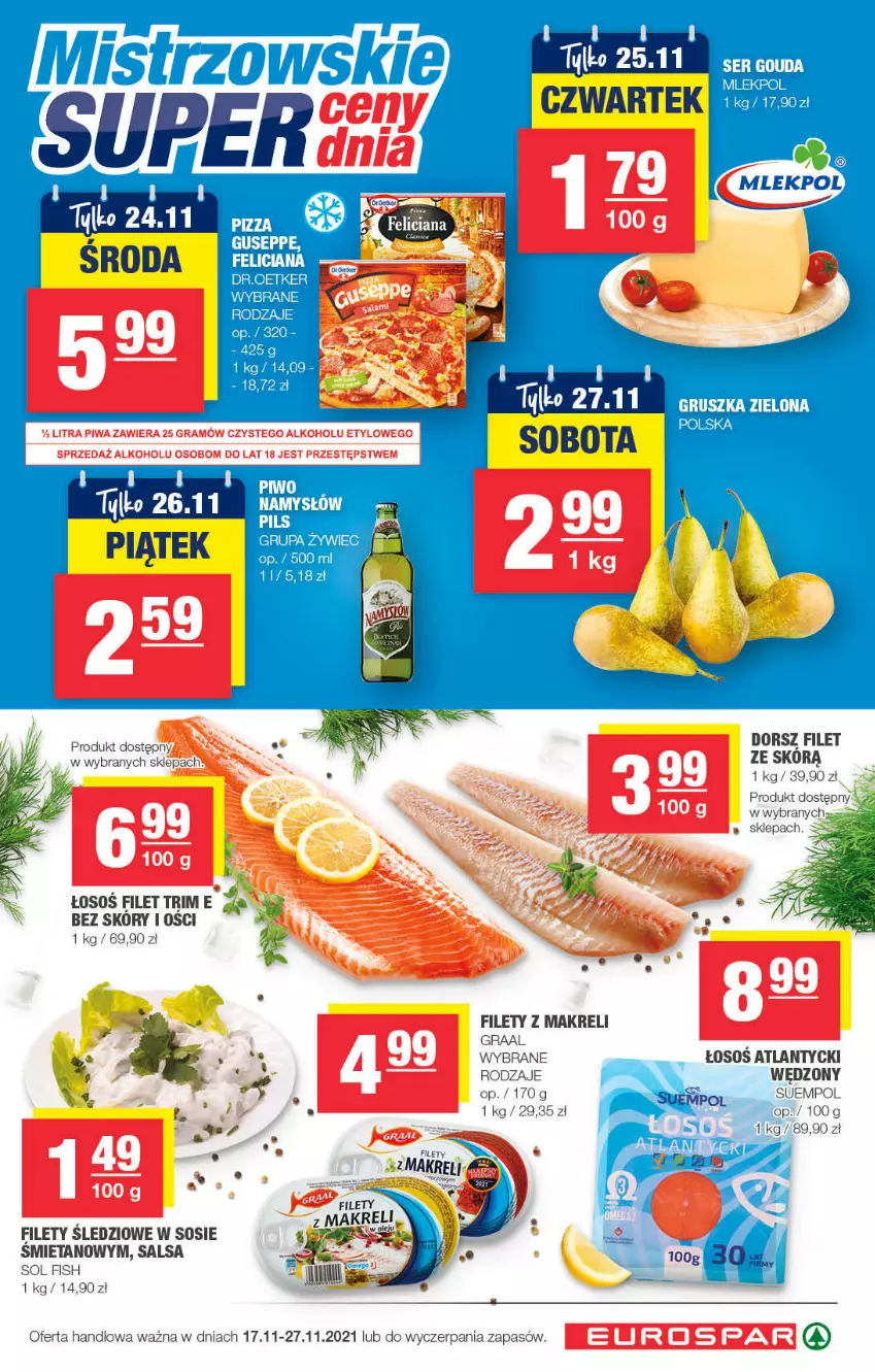 Gazetka promocyjna Spar - ważna 14.11 do 24.11.2021 - strona 9 - produkty: Dorsz, Gra, Graal, Namysłów, Salsa, Sos, Suempol