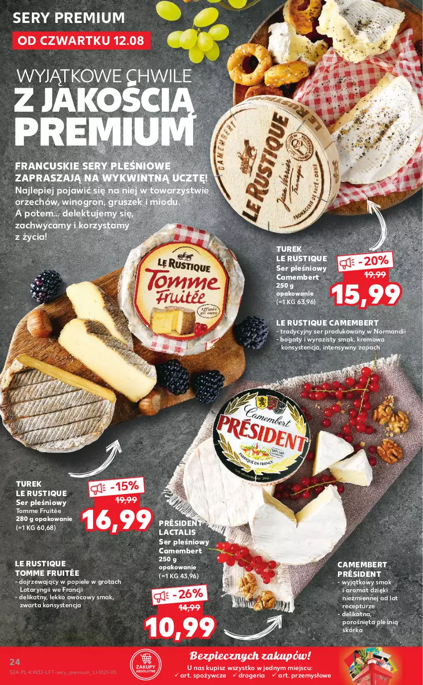 Gazetka promocyjna Kaufland - OFERTA TYGODNIA - ważna 12.08 do 18.08.2021 - strona 24 - produkty: Camembert, Piec, Por, Président, Rust, Ser, Ser pleśniowy, Wino