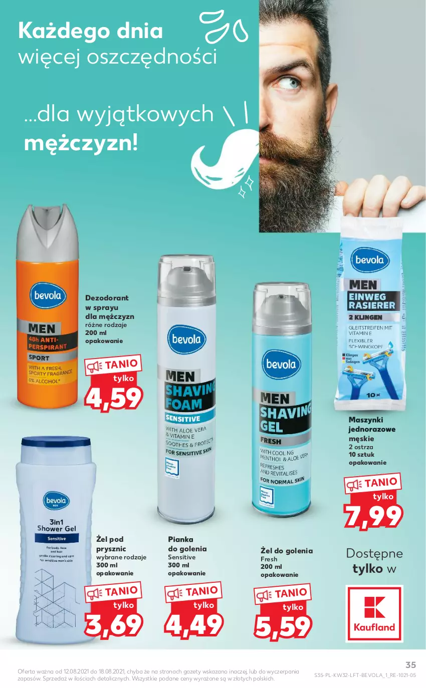 Gazetka promocyjna Kaufland - OFERTA TYGODNIA - ważna 12.08 do 18.08.2021 - strona 35 - produkty: Dezodorant, Pianka do golenia