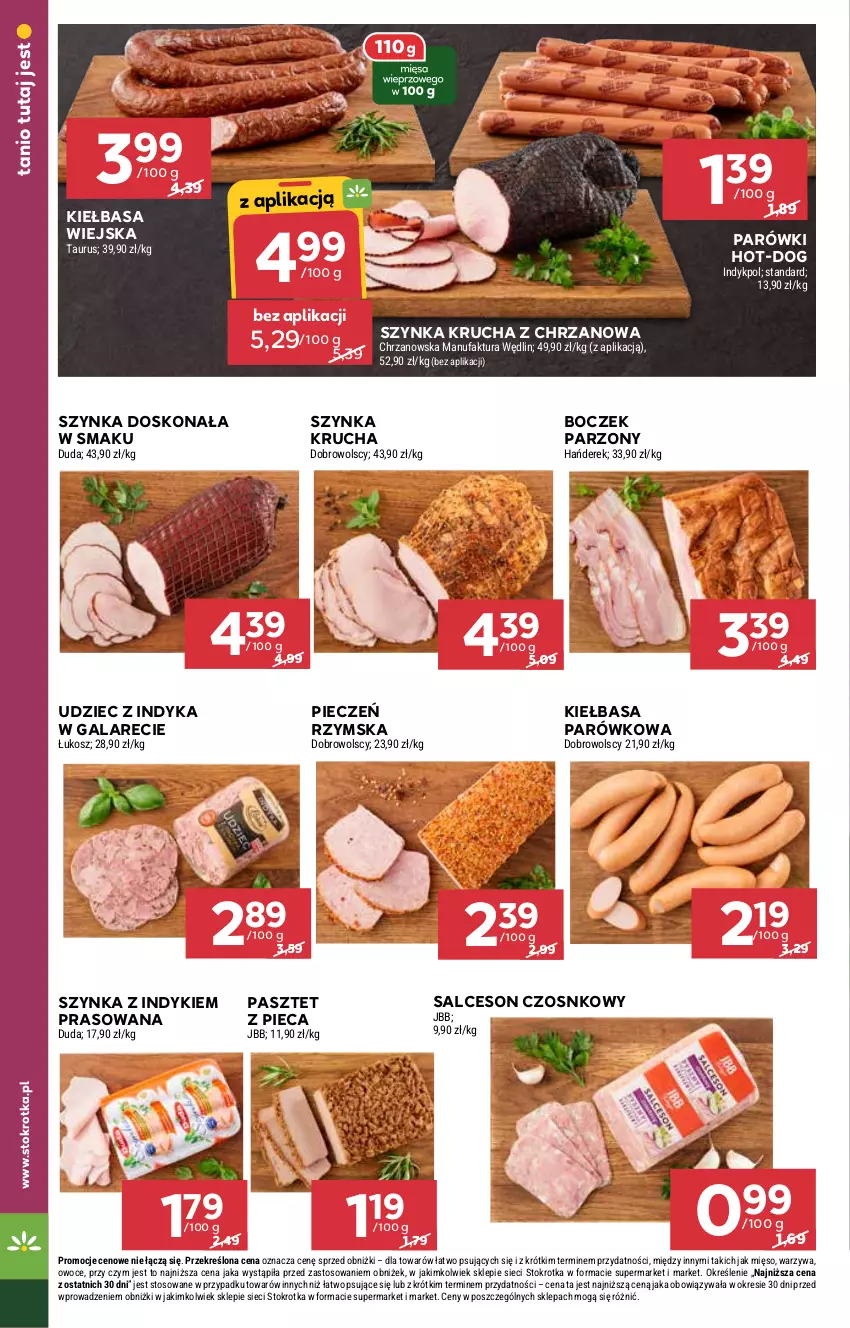 Gazetka promocyjna Stokrotka - Market - ważna 26.02 do 05.03.2025 - strona 6 - produkty: Boczek, Chrzan, Duda, Fa, Gala, Kiełbasa, Kiełbasa wiejska, Kosz, Mięso, Owoce, Parówki, Pasztet, Piec, Pieczeń rzymska, Salceson, Szynka, Udziec z indyka, Udziec z indyka w galarecie, Warzywa