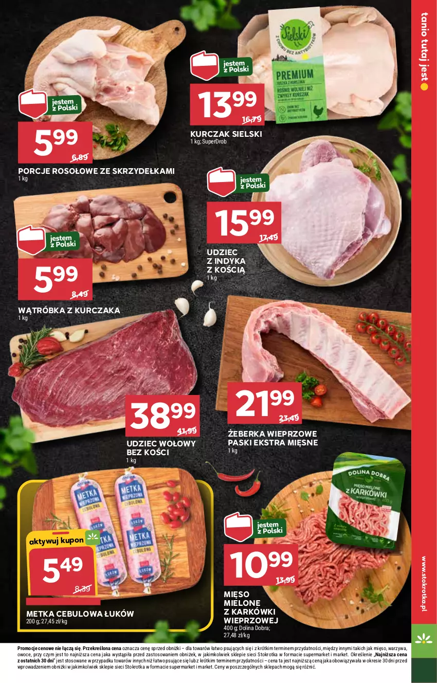 Gazetka promocyjna Stokrotka - Market - ważna 26.02 do 05.03.2025 - strona 7 - produkty: Kurczak, Mięso, Mięso mielone, Owoce, Por, Udziec wołowy, Udziec z indyka, Warzywa