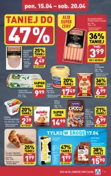 Gazetka promocyjna Aldi - Pełna oferta - Gazetka - ważna od 20.04 do 20.04.2024 - strona 19 - produkty: Kurczak, Lubella, Masło klarowane, Nutella, Ser, Mus, Królewski, Bell, Jaja, Parówki, Rolmlecz, Croissant, Serek homogenizowany, Szynka, Serek, Bella, POLMLEK, Masło, Kiełbasa, Mleko