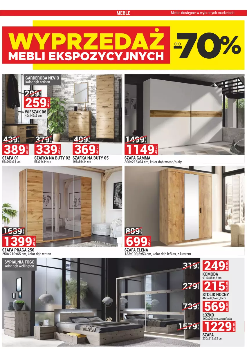 Gazetka promocyjna Merkury Market - Bielsko-Biała, Cieszyn, Jarosław, Kielce, Krosno, Ładna, Mielec, Nowy Sącz, Rybnik, Szaflary, Zamość - ważna 01.10 do 31.10.2021 - strona 6 - produkty: Buty, Fa, Komoda, Moda, Stolik, Stolik nocny, Sypialnia, Szafa, Szafka, Szafka na buty